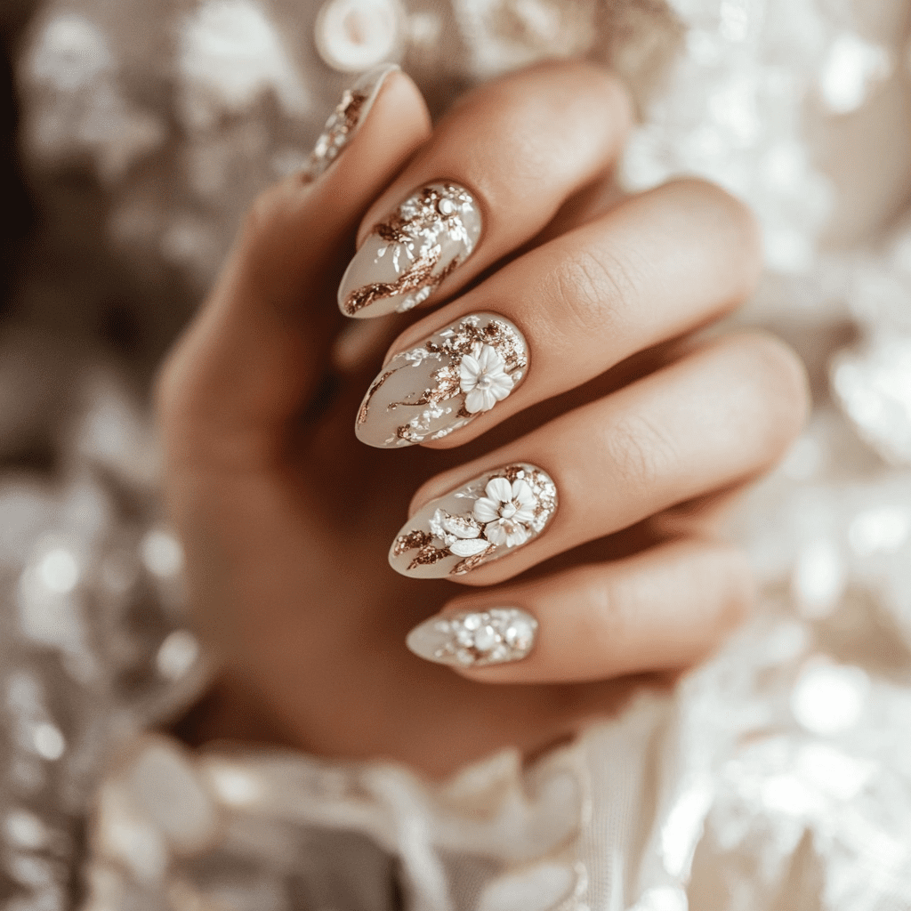 Téli esküvői köröm