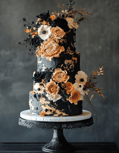 Halloweeni esküvői torta