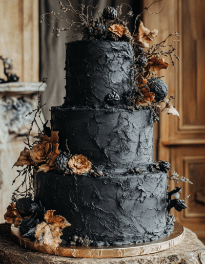 Halloweeni esküvői torta