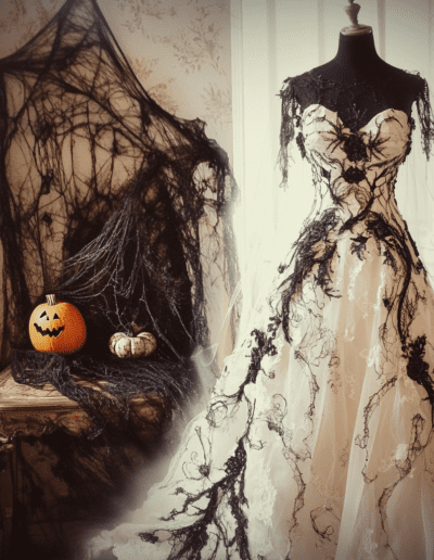 Halloweeni esküvői ruha