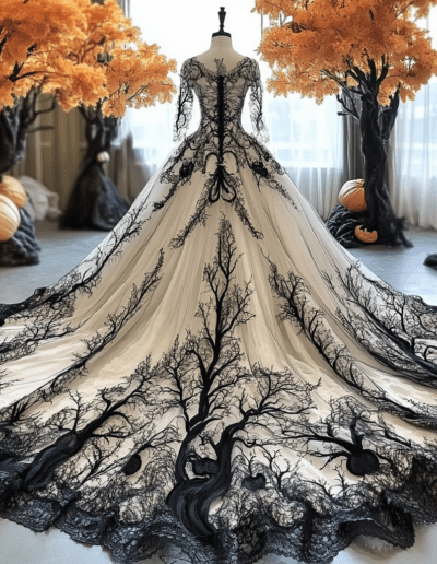 Halloweeni esküvői ruha