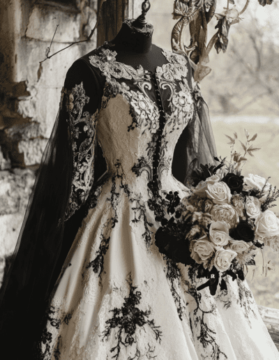 Halloweeni esküvői ruha