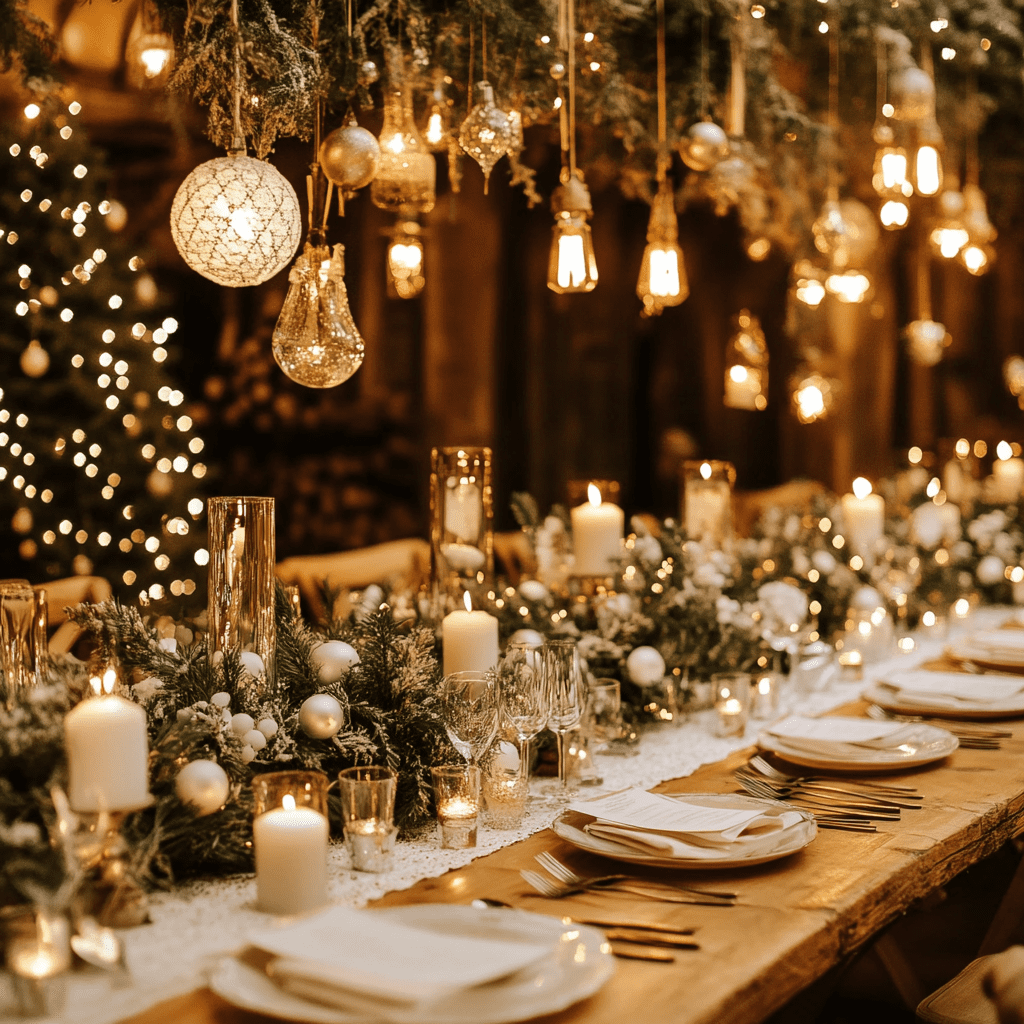 Téli esküvői dekoráció