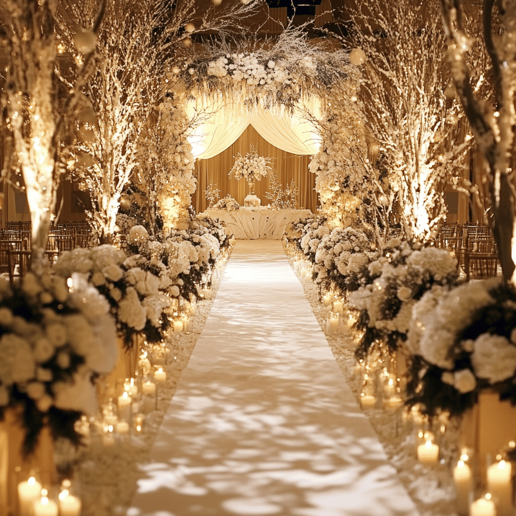 Téli esküvői dekoráció