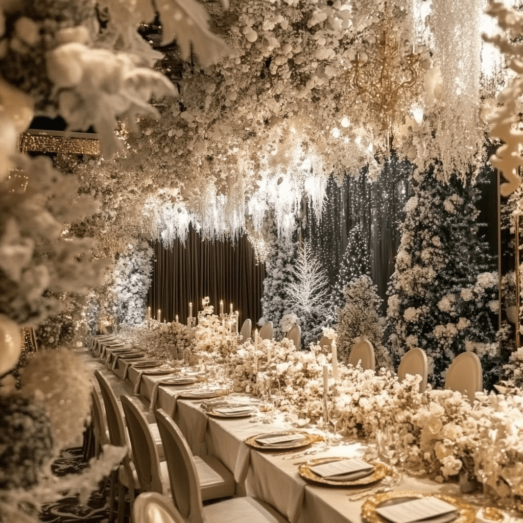 Téli esküvői dekoráció