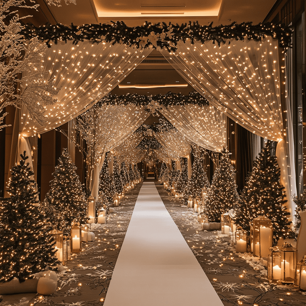 Téli esküvői dekoráció