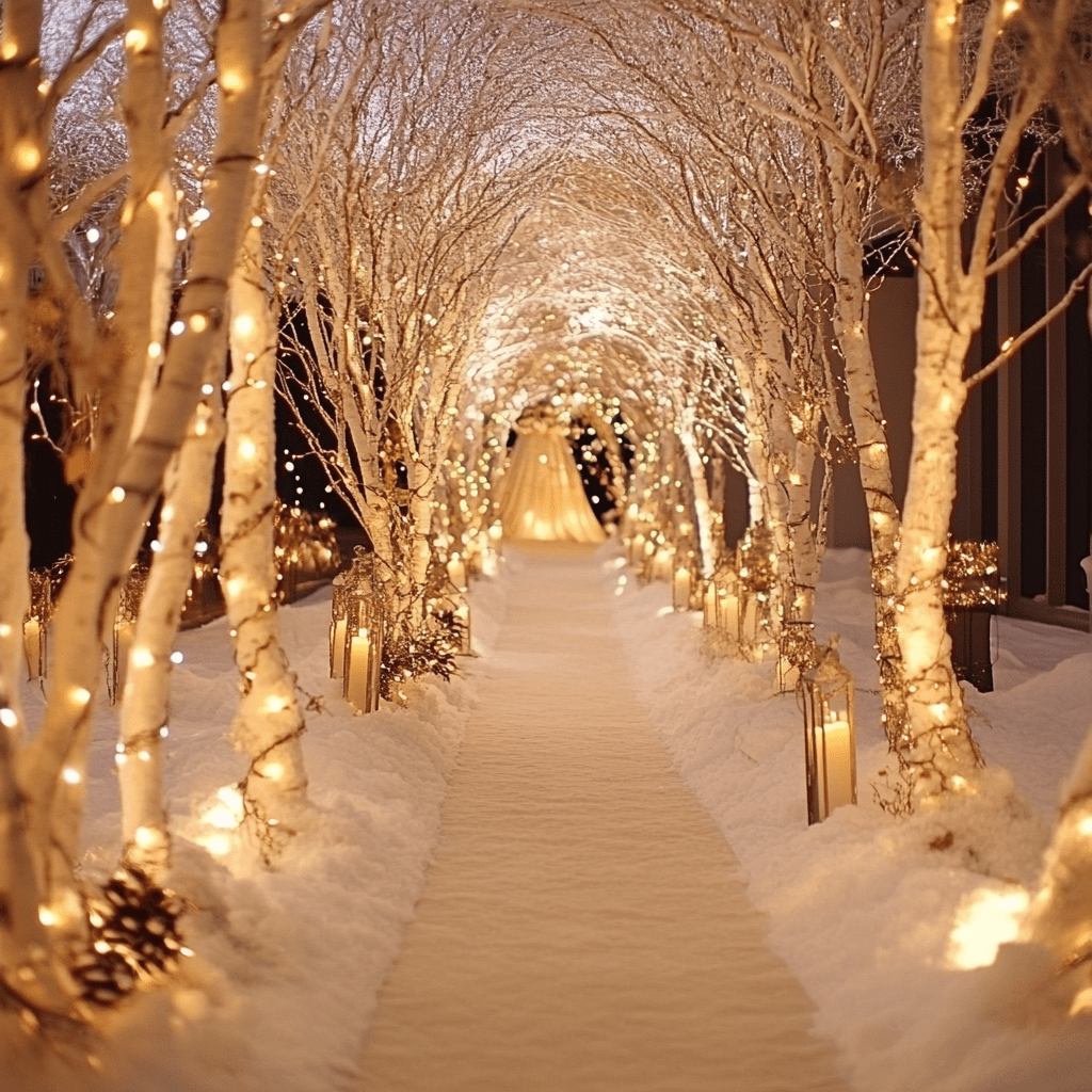 Téli esküvői dekoráció