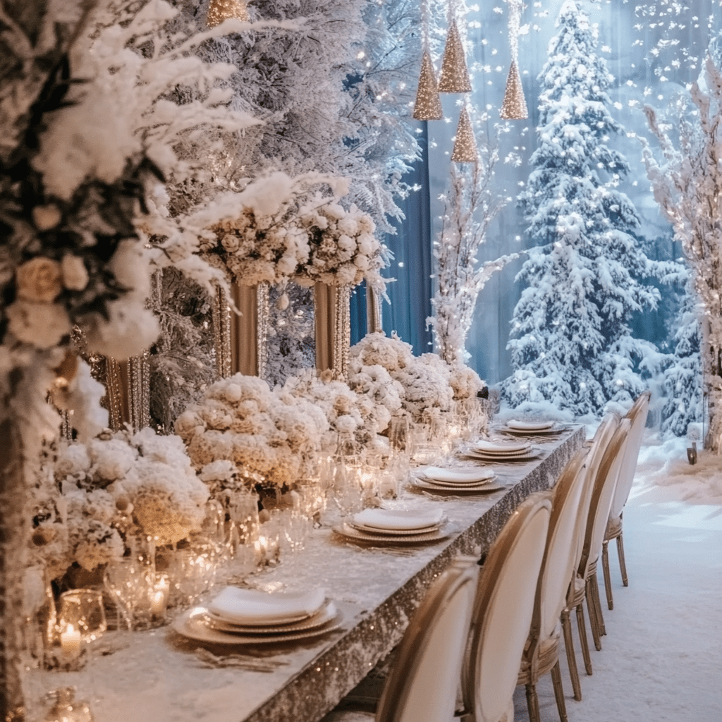 Téli esküvői dekoráció