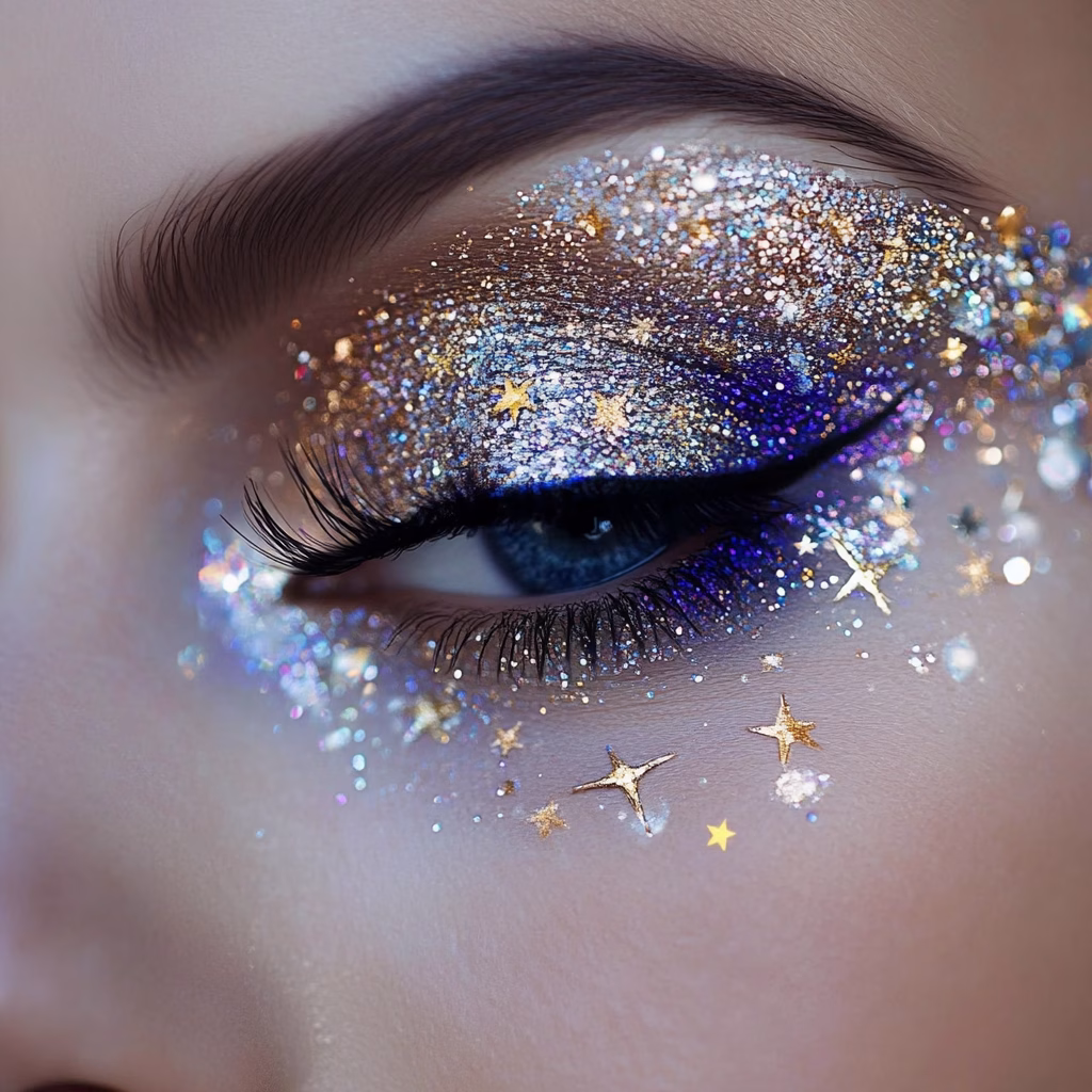 Szilveszteri csillogó smink