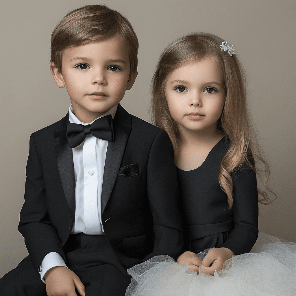 Gyerekek elegáns ruhában