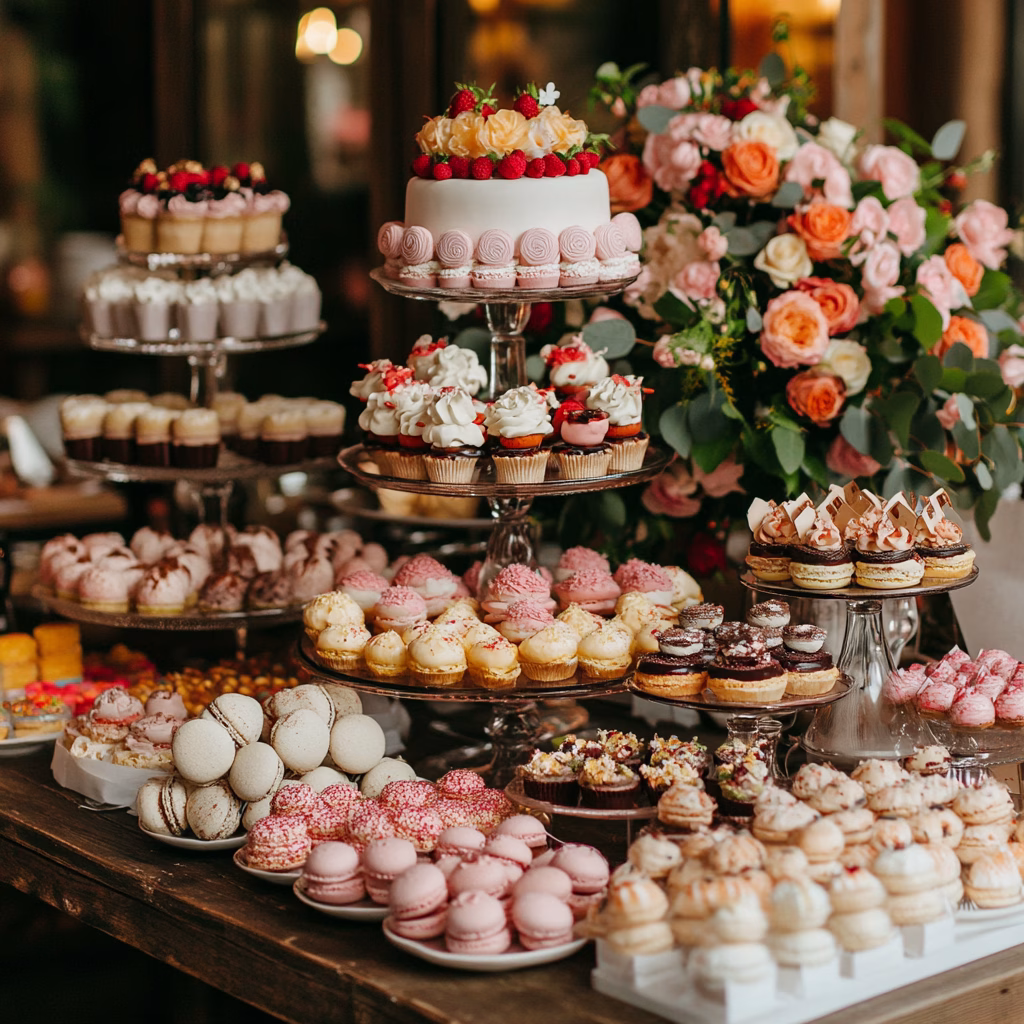 Édességpult esküvőrre