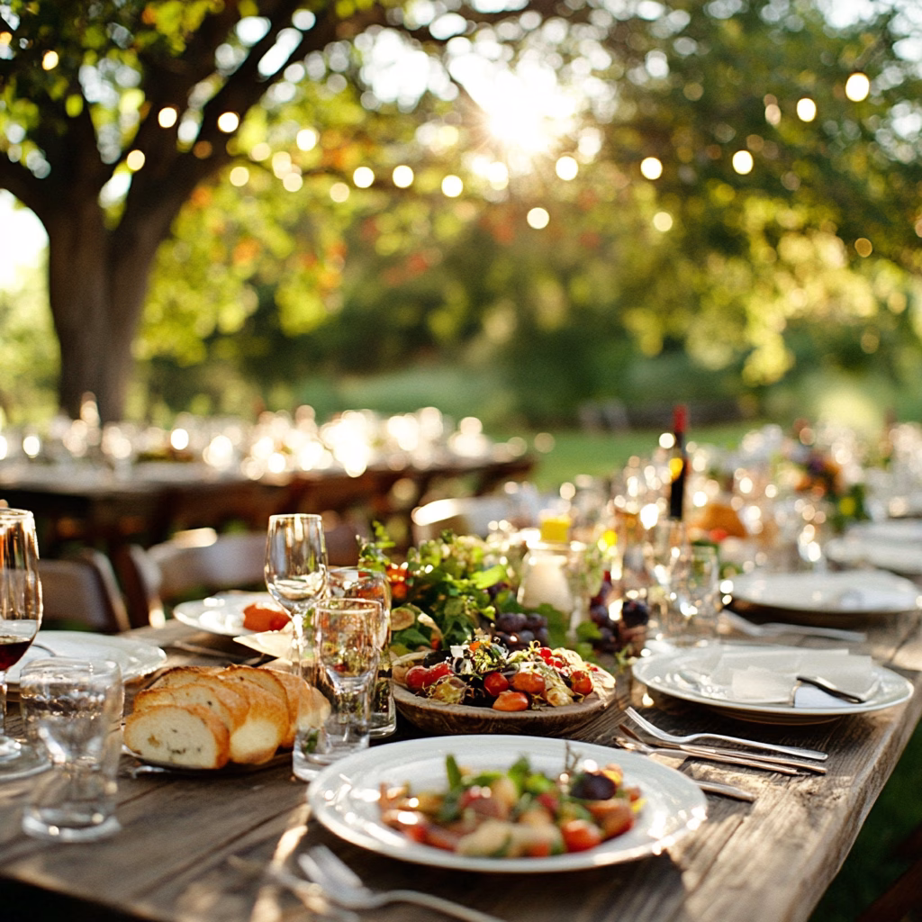 Rusztikus esküvői vacsora