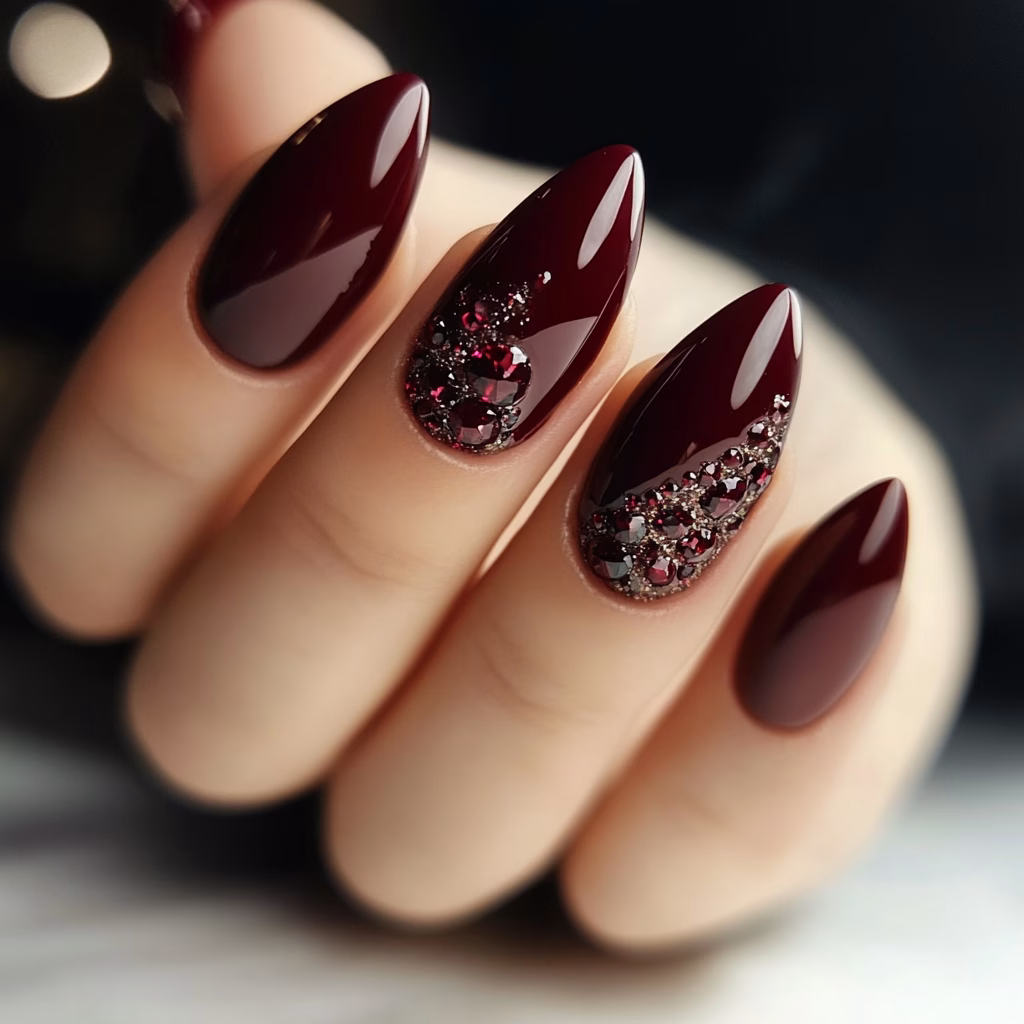Elegáns burgundi köröm