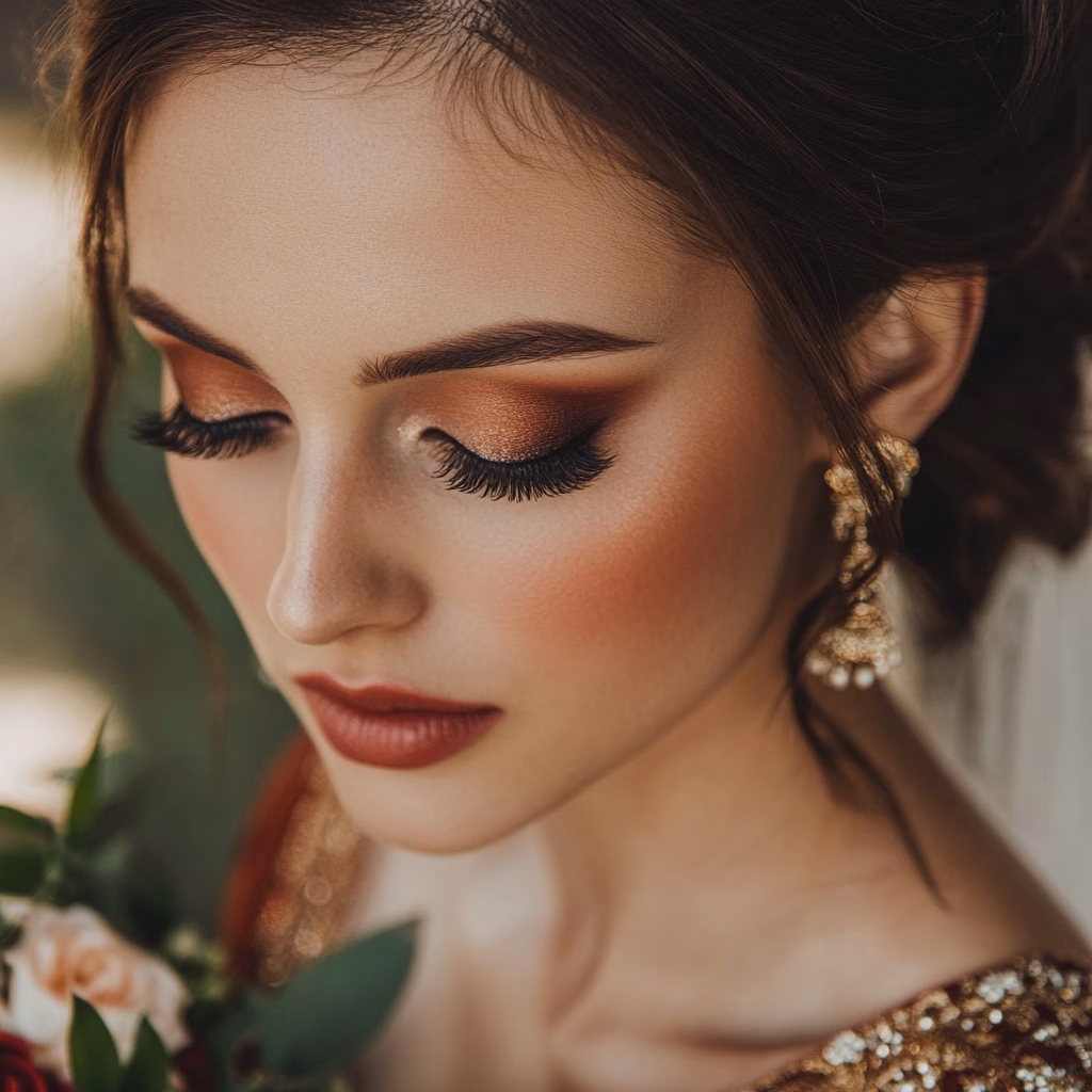 Terrakotta esküvői smink