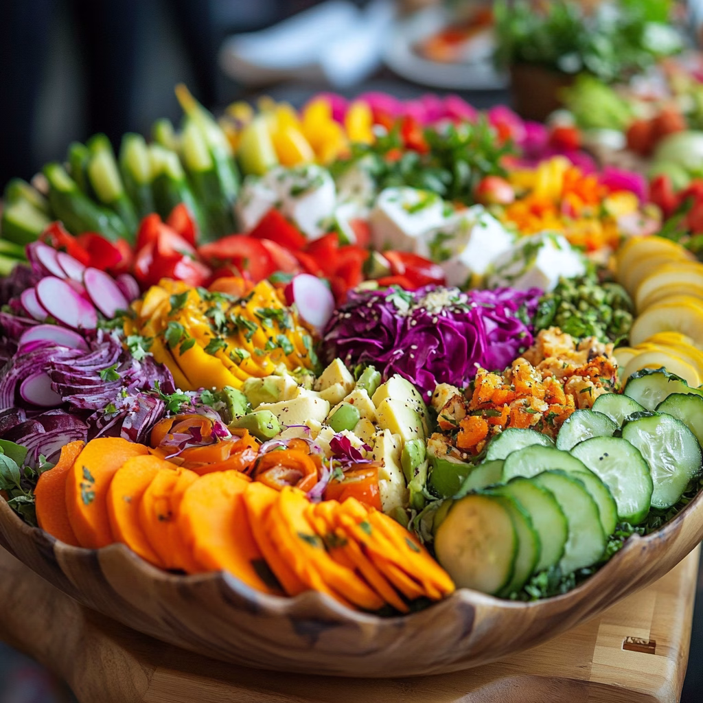 Zöldségek, saláták - vegetáriánus esküvő