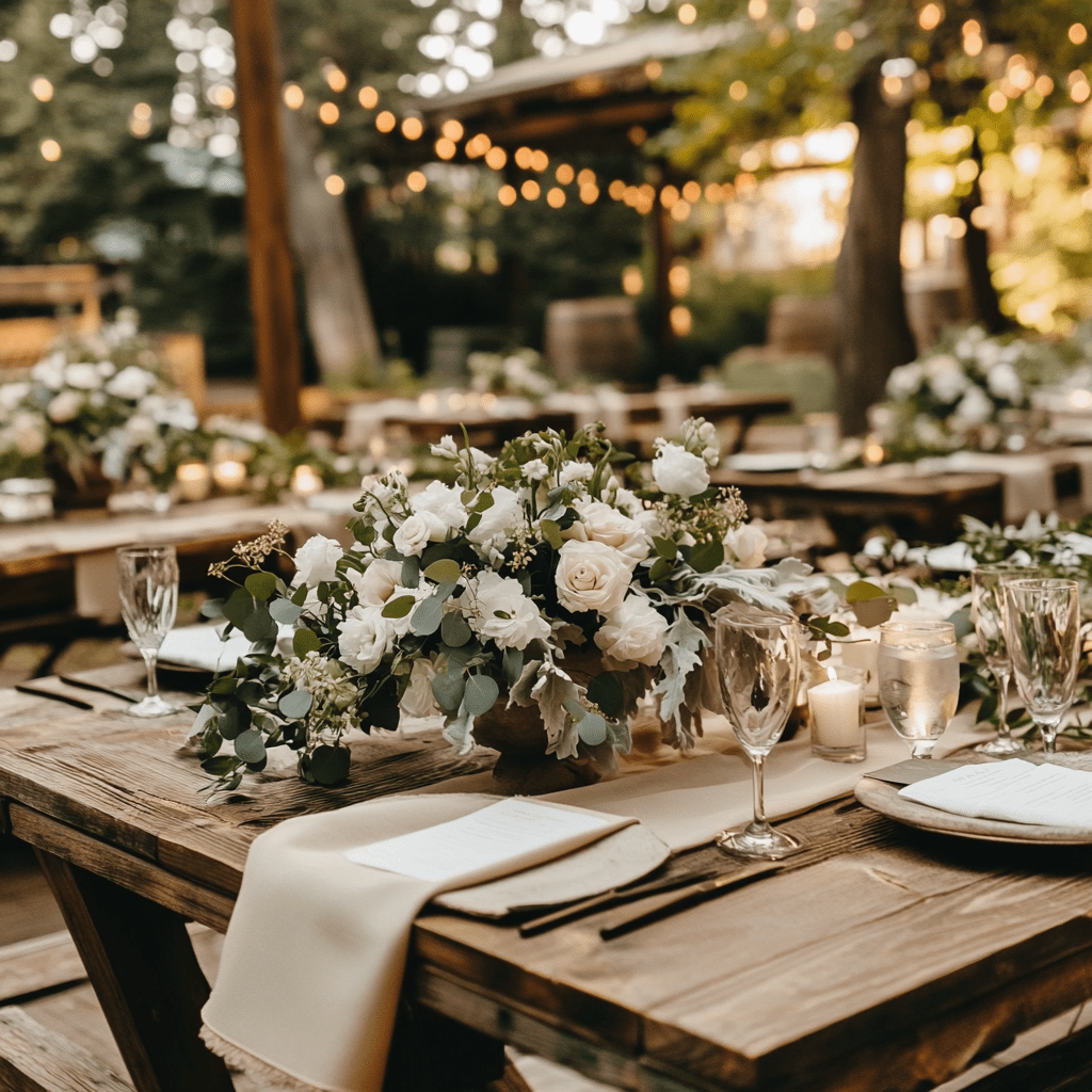 mocha mousse esküvői dekoráció