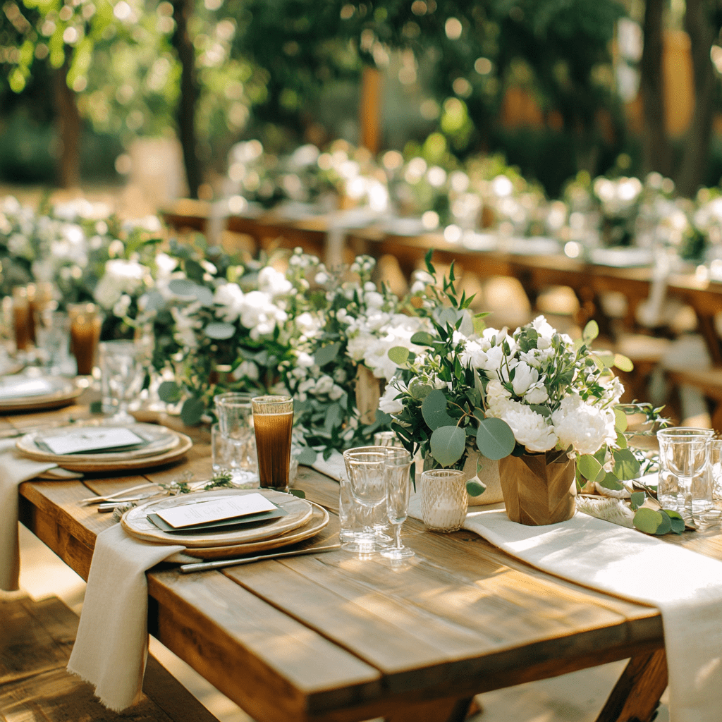 mocha mousse esküvői dekoráció