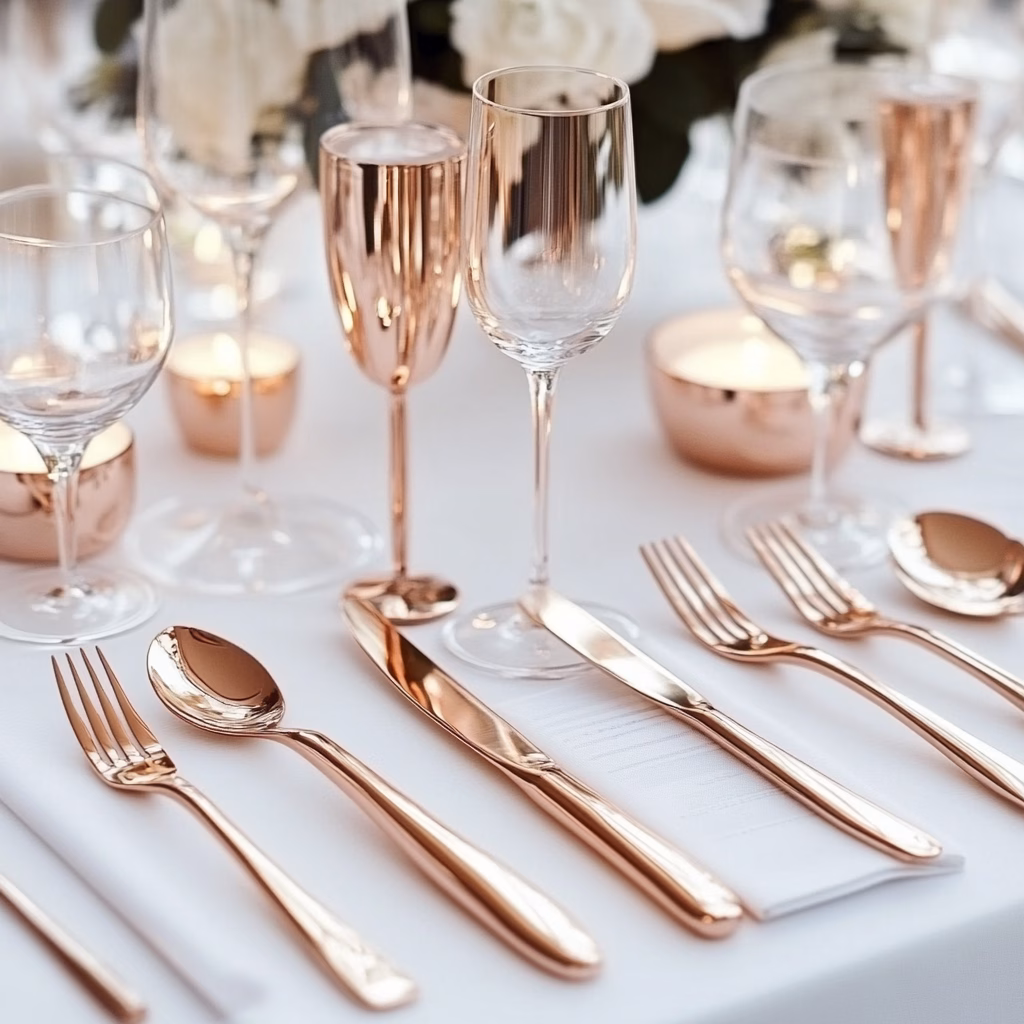 Rose gold dekoráció