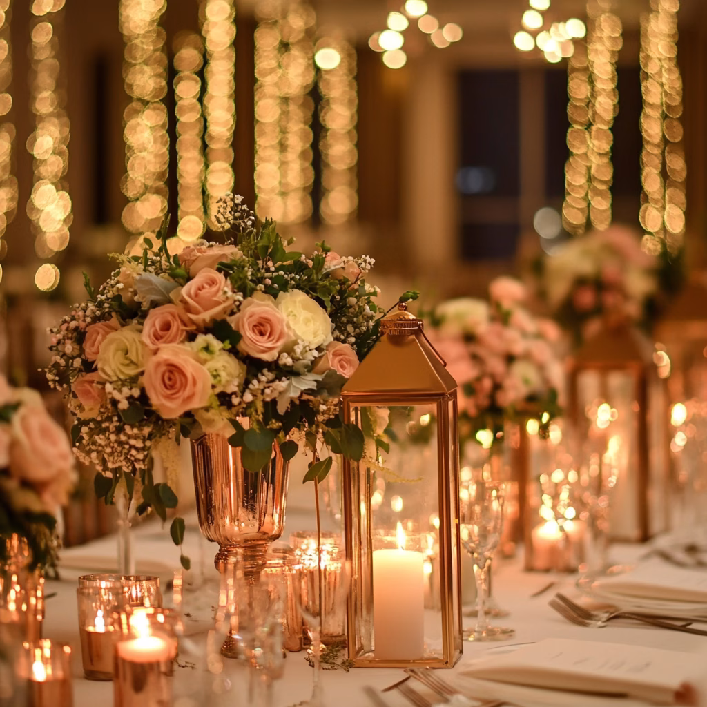 Rose gold dekoráció