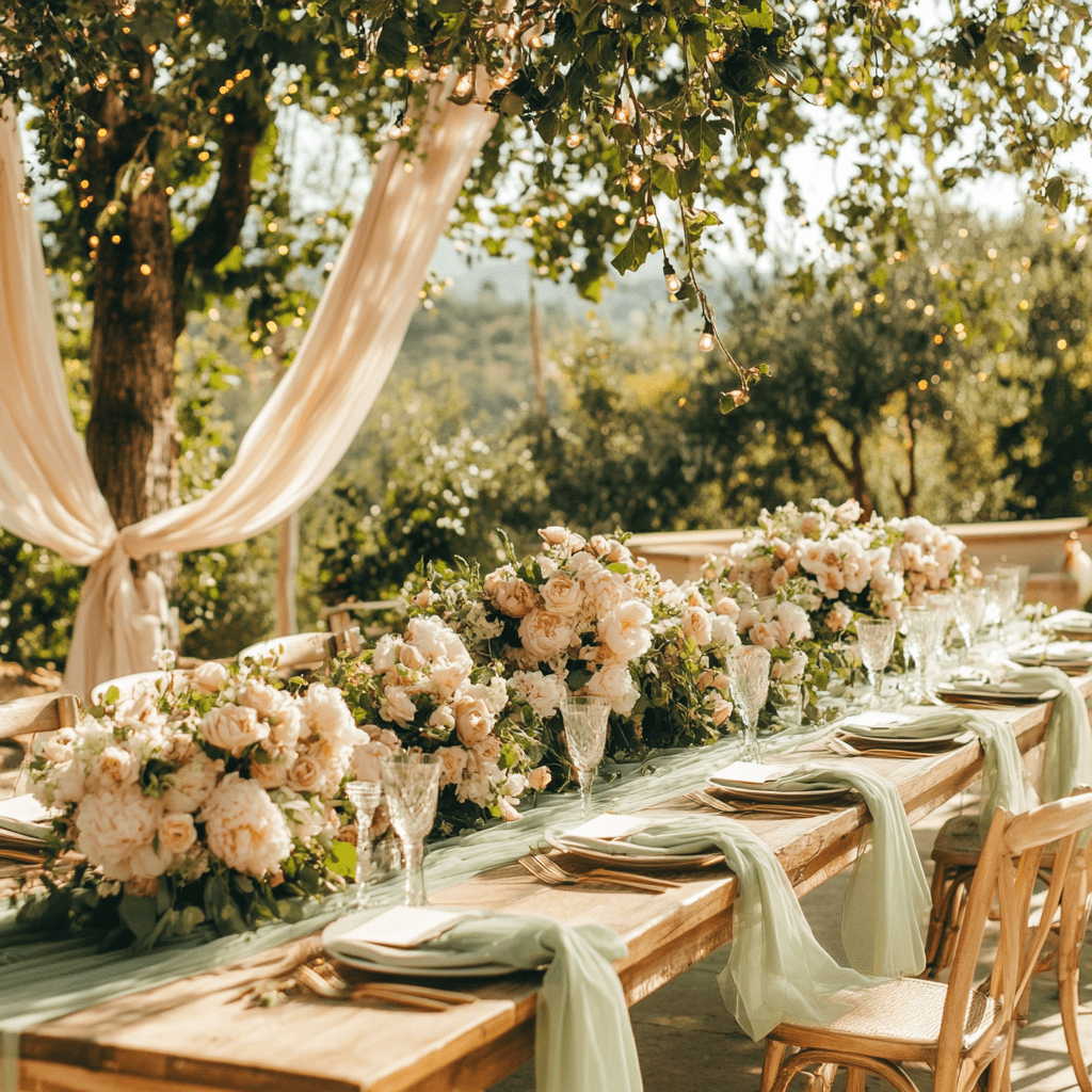 kerti esküvői színek