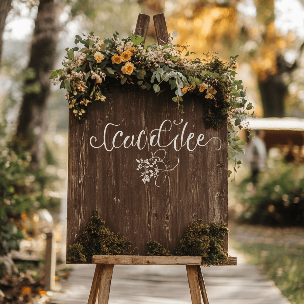 zöld esküvői dekoráció