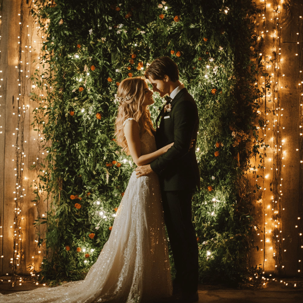 zöld esküvői dekoráció