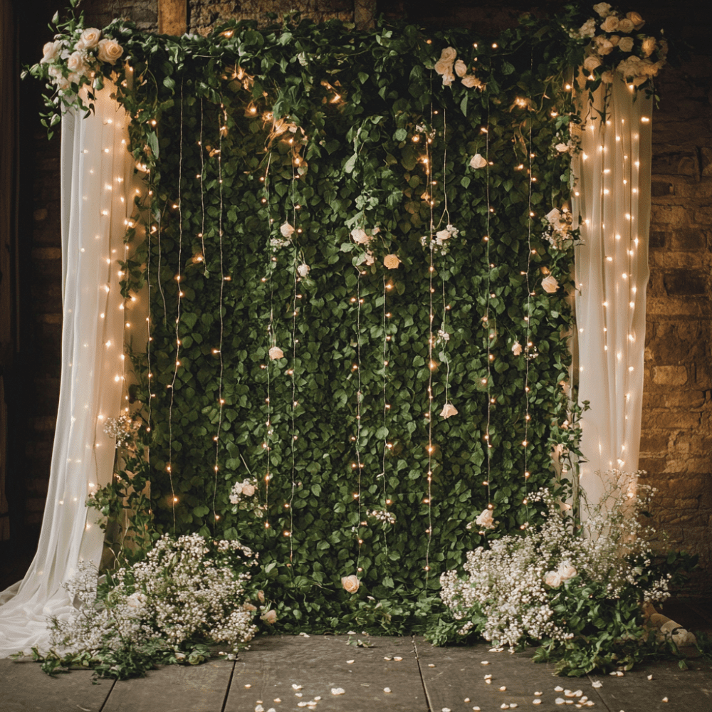 zöld esküvői dekoráció