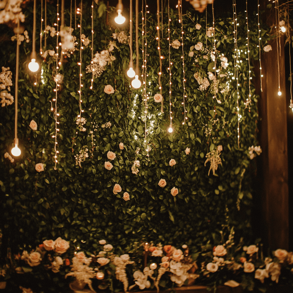 zöld esküvői dekoráció