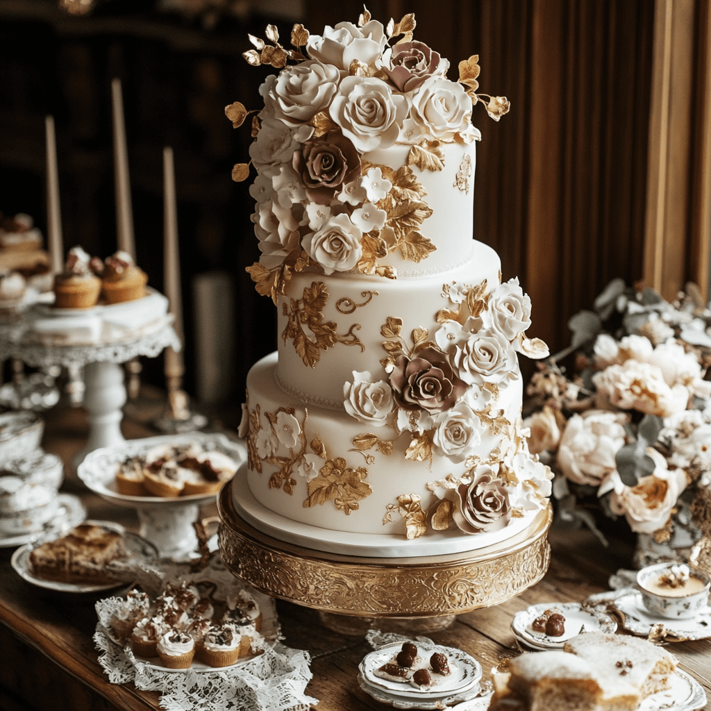 Menü – Elegáns esküvői torta és Regency-korszak ételei