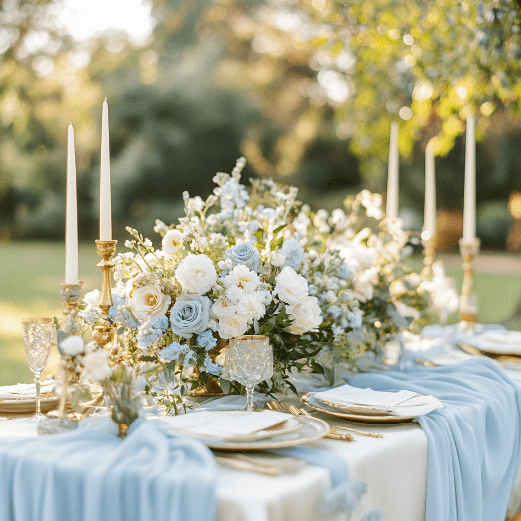 Púderkék és pezsgőszín – Finom és elegáns