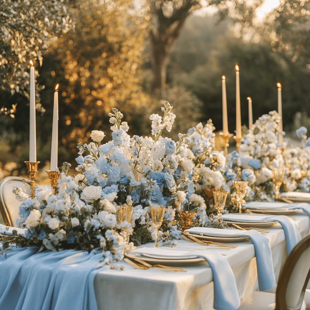 Púderkék és pezsgőszín – Finom és elegáns