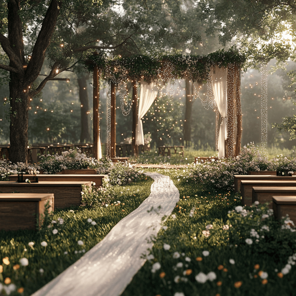 helyszín egy erdei tisztáson