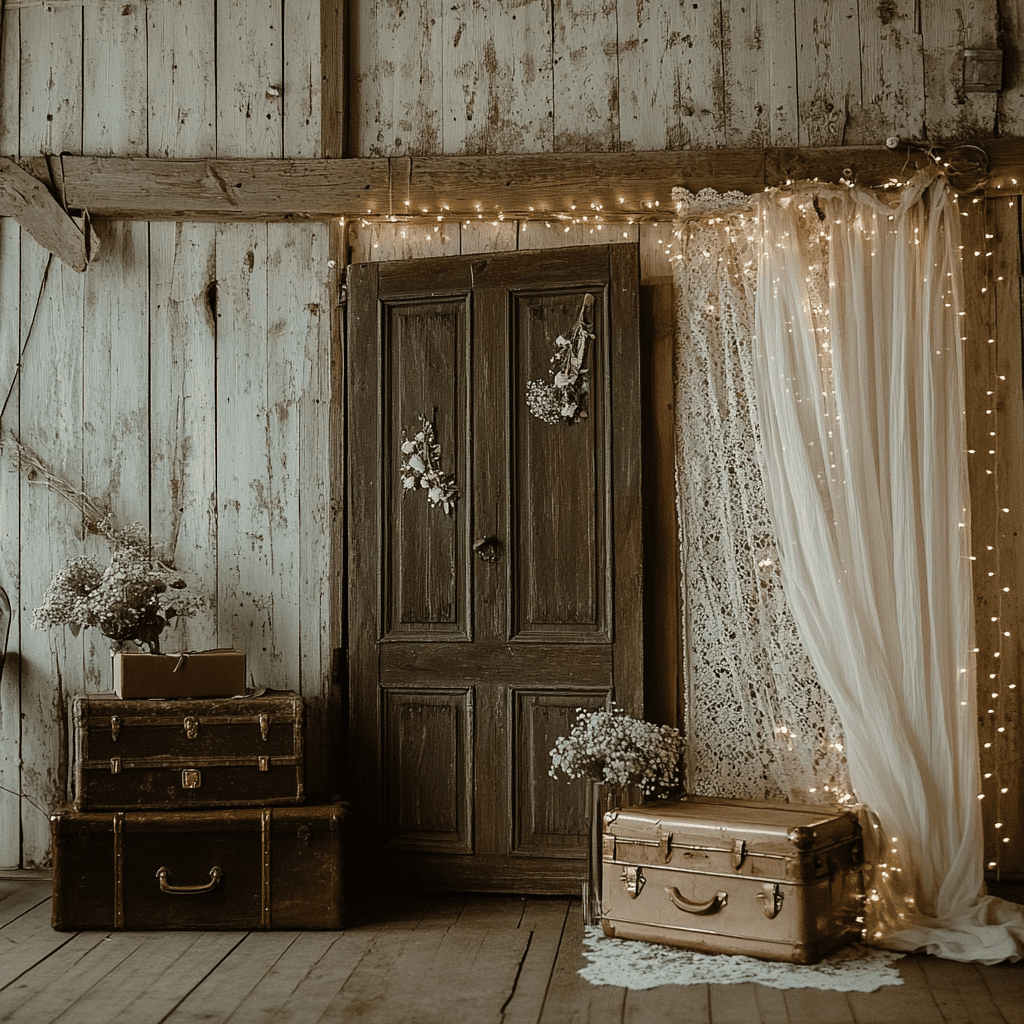 Vintage stílusú esküvői fotósarok