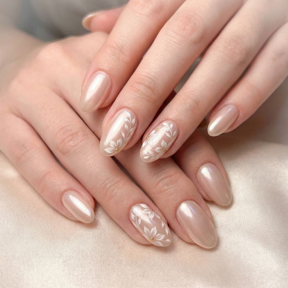 modern French manikűr menyasszonyi körmök_