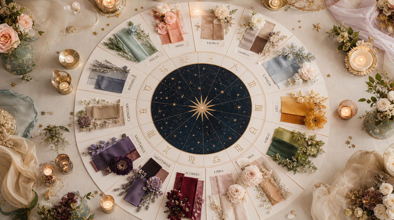 Esküvői dekoráció a csillagjegyed színeiben: 12 paletta inspiráció
